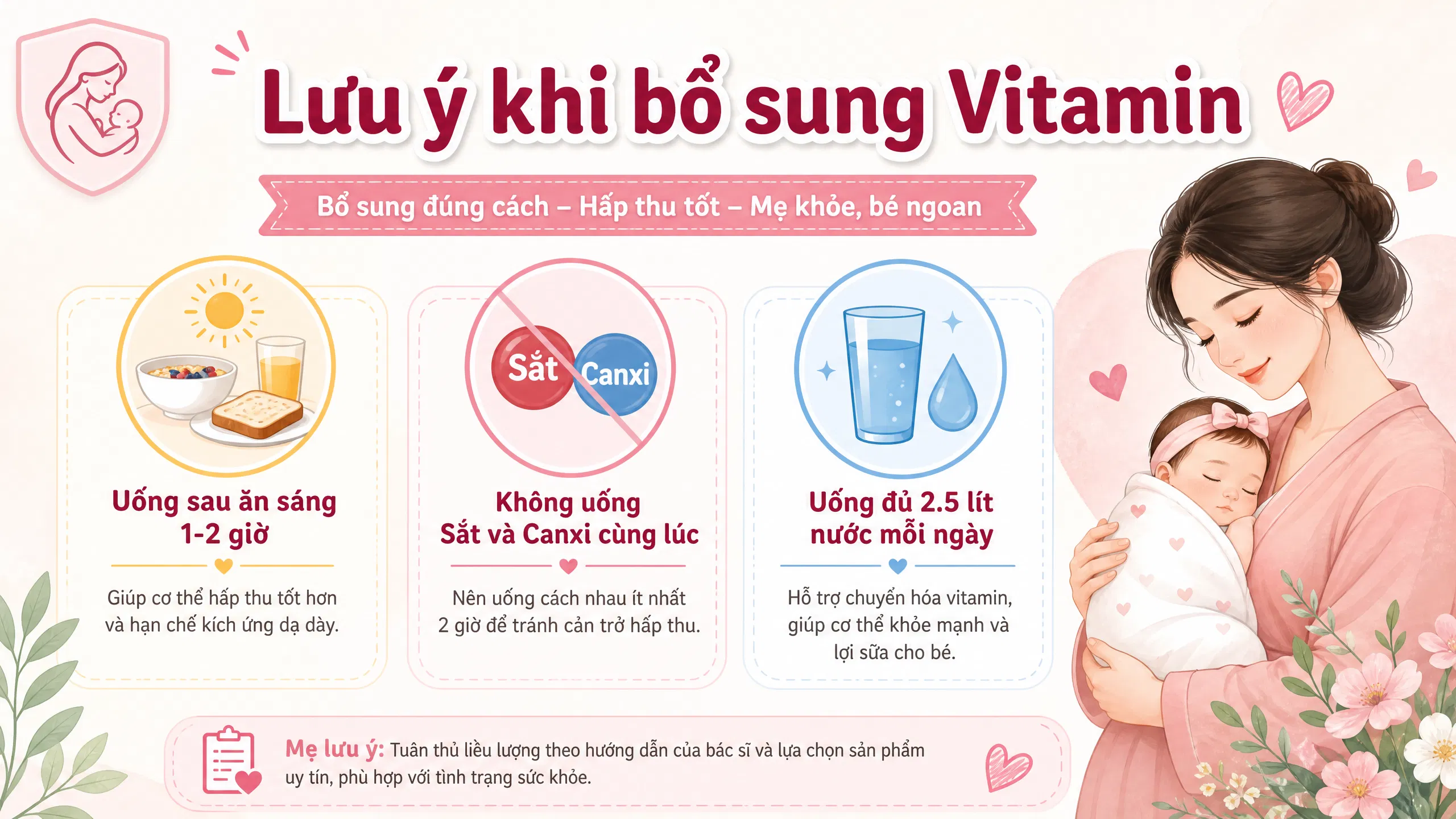 Lưu ý khi bổ sung vitamin