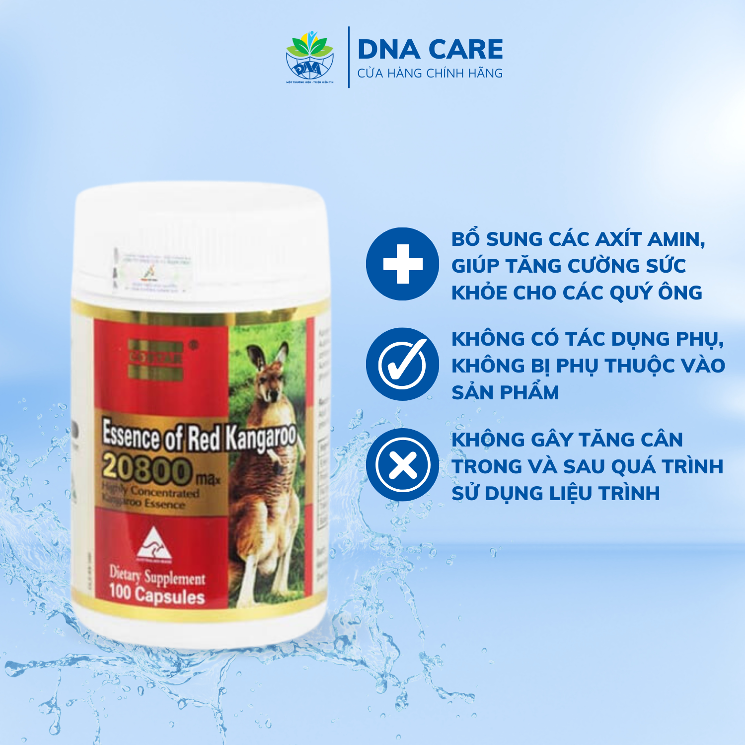 Thực phẩm tăng cường sinh lý nam Essence of Red Kangaroo Costar hộp 100 viên